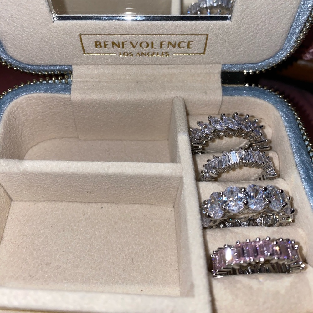 925 STERLING SILVER CUBIC ZIRCONIUM BAGUETTE RING